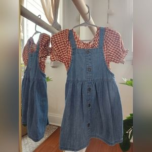 Cat & Jack - Overall Skirt & Shirt Set